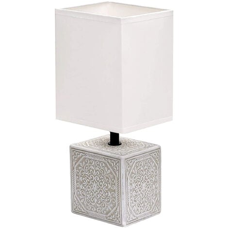 Lampada da Tavolo Moderna in Ceramica Bianco AIGOSTAR - Attacco E14