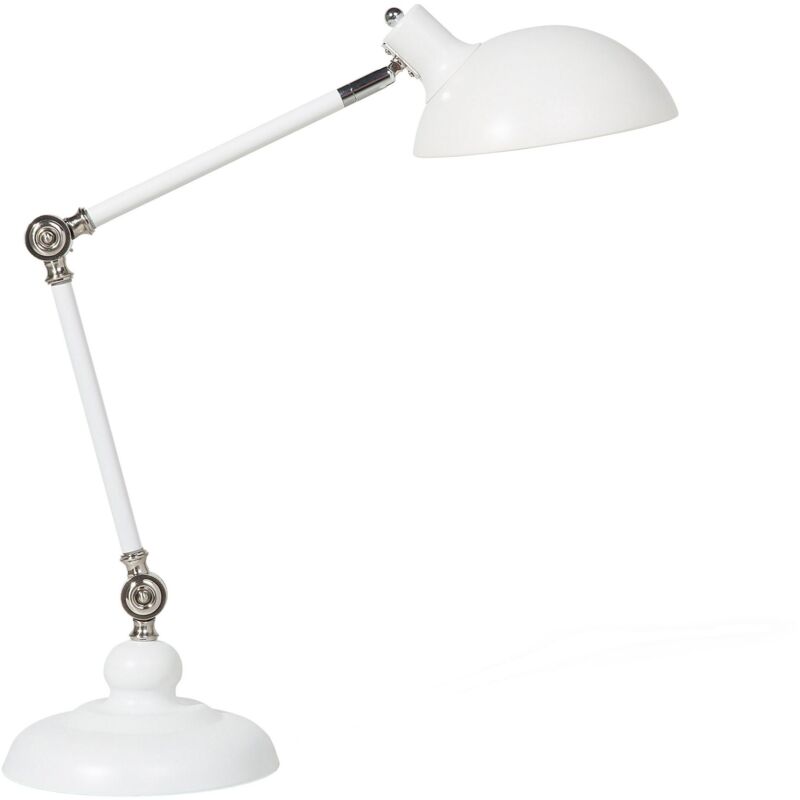 Image of Beliani - Lampada da tavolo moderna in colore bianco opaco - Meramec