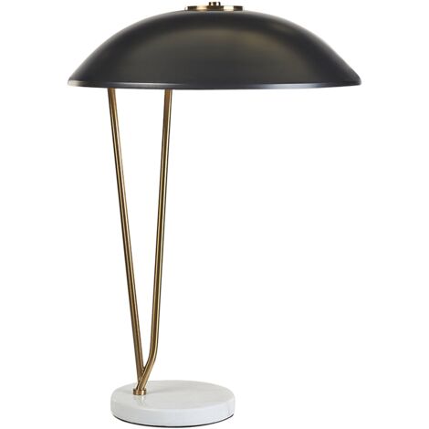Lampada da tavolo moderna in metallo con base in marmo Soggiorno Studio Nero e Oro Danto