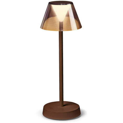 Lampada Da Tavolo Moderna Lolita Metallo Coffee Led 7W 3000K