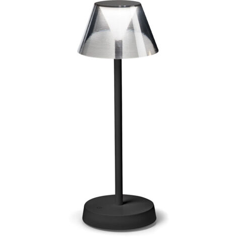 Lampada Da Tavolo Moderna Lolita Metallo Nero Led 7W 3000K