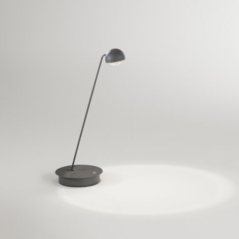 Lampada Da Tavolo Moderna Lyra Metallo Antracite Led 7W Dimmerabile Ip20