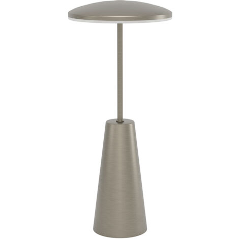 Lampada Da Tavolo Moderna Piccola Acciaio Bronzo Scuro Luce Led Integrato 2,8W