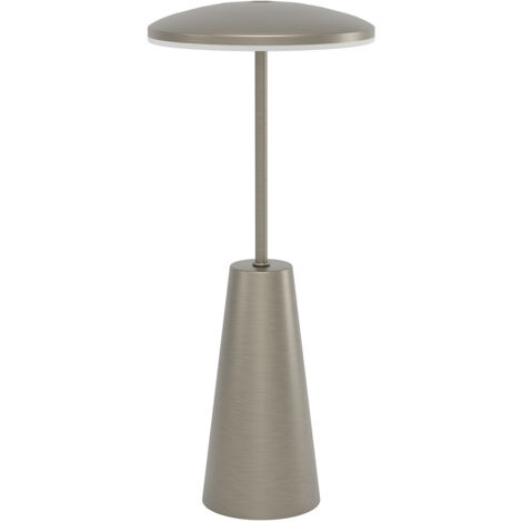 Lampada Da Tavolo Moderna Piccola Acciaio Bronzo Scuro Luce Led Integrato 2,8W