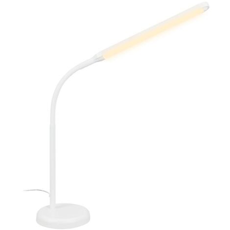 Lampada Da Tavolo Moderna Pivaz Plastica Bianco Led Integrato 6W 3000K