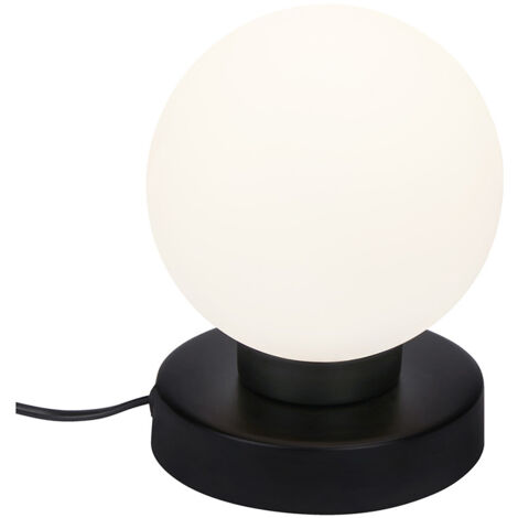 Lampada Da Tavolo Moderna Pulu Metallo Nero 1 Luce E14