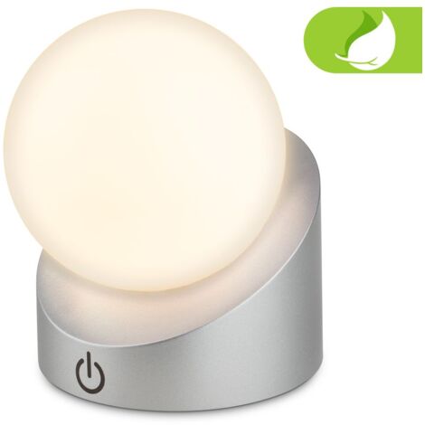 Lampada Da Tavolo Moderna Sora Plastica Cromo Opaco Led Integrato 2W 2700K