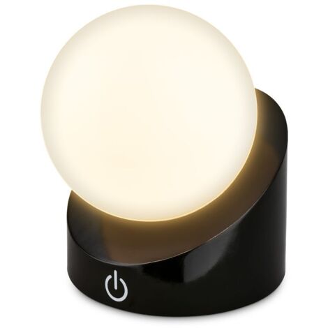 Lampada Da Tavolo Moderna Sora Plastica Nero Led Integrato 2W 2700K
