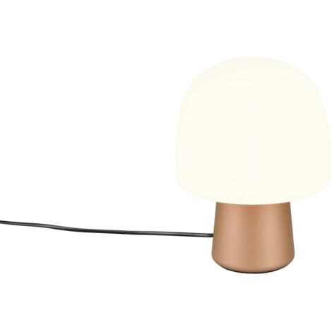 Lampada da tavolo moderna vetro bronzo/bianco E14 Trio