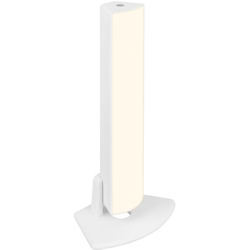 Lampada Da Tavolo Moderna Zadar Plastica Bianco Led Integrato 7W 3000K