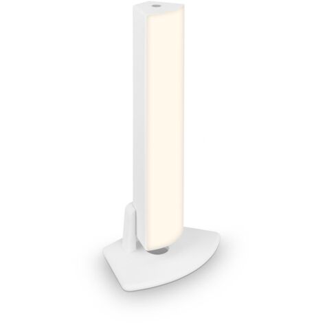 Lampada Da Tavolo Moderna Zadar Plastica Bianco Led Integrato 7W 3000K
