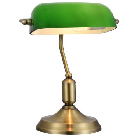 Lampada Da Tavolo Moderno Kiwi Metallo Ottone Vetro 1 Luce E27 40W