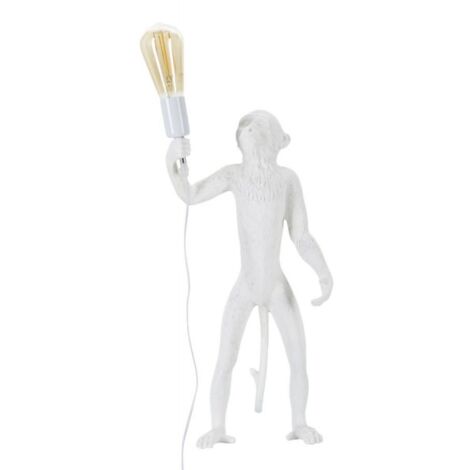LAMPADA DA TAVOLO MONKEY BIANCO CM Ø 26X34X55