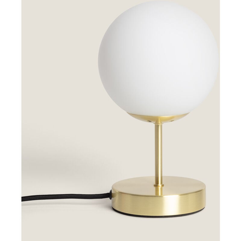 Lampada da Tavolo Metallo e Vetro Moonlight Oro