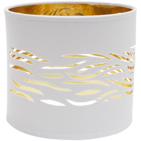 Lampada da Tavolo Nebbia Bianco-Oro 1xE14 (Ø17x17x15cm)