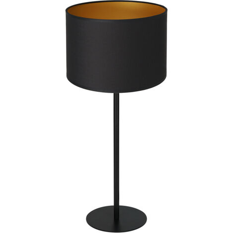 Lampada da tavolo nera 56cm interno oro Arden E27 Luminex