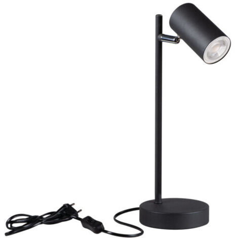 Lampada da tavolo nera regolabile EVALO TL GU10 10W Kanlux