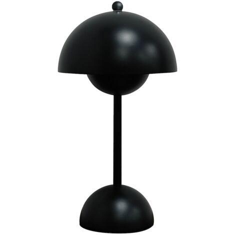 Lampada da tavolo nera sfera LED 3W touch USB-C Costa Milagro