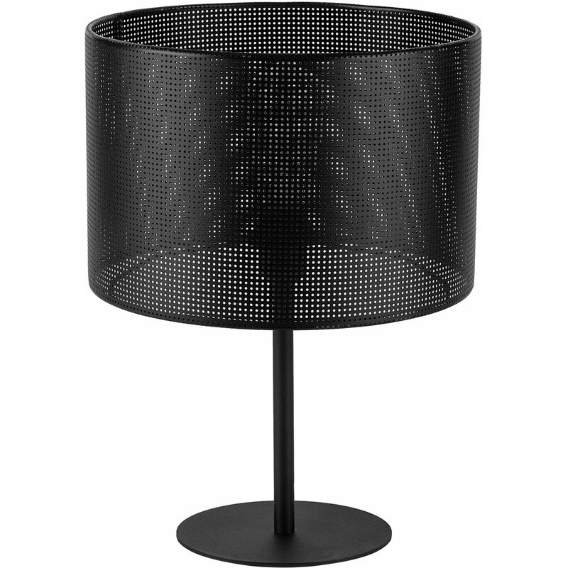 Lampada da tavolo Nero Tessuto Metallo 41 cm