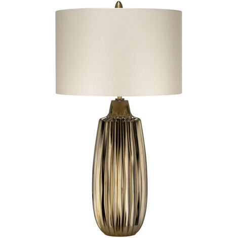 Lampada da tavolo Newham ceramica bronzo 66 cm E27