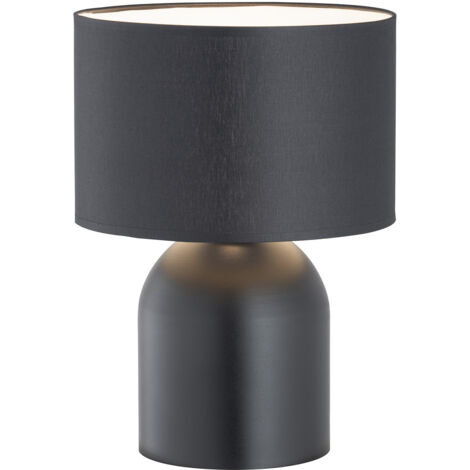 Lampada Da Tavolo Nordica Enlil 1 Luce In Acciaio Nero