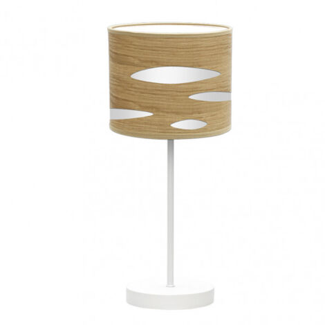 Lampada da tavolo Odra 1xe14 Bianco/Legno chiaro 42x17x17 Cm brand FABRILAMP