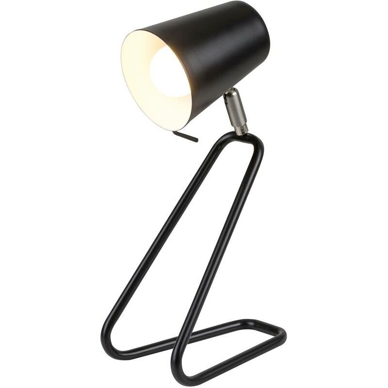 Image of Lampada da tavolo Olaf metallo nero b: 10,5 cm h: 33cm funziona solo con una lampade a risparmio energetico, interruttore cavo