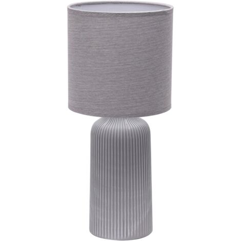 lampada da tavolo onli grande "shelly" grigio e14