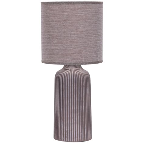 lampada da tavolo onli grande "shelly" marrone, e14