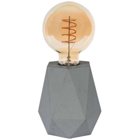 lampada da tavolo onli "ventura" 1 luce grigio e27