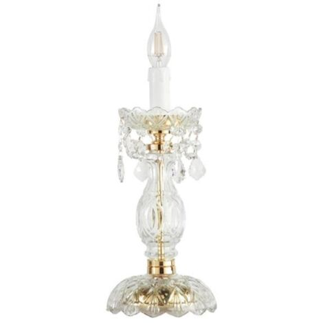Lampada da tavolo OPERA 15x35 cm in vetro lavorato a mano Oro