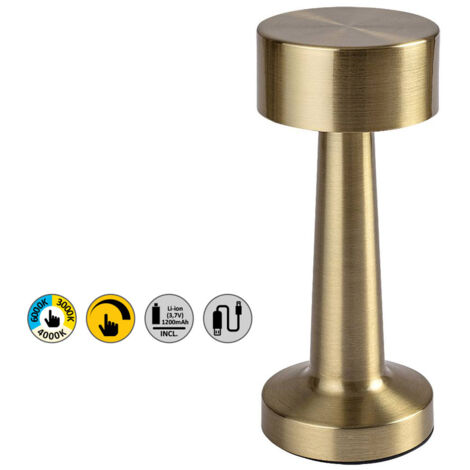 Lampada da tavolo oro LED 2,7W USB 3000-6000K Rabalux
