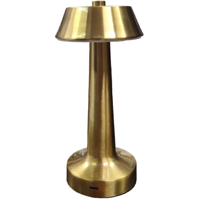 Image of RG - lampada da tavolo oro ricaricabile usb effetto touch luce decorativa