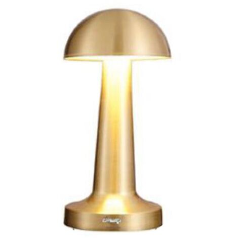LAMPADA DA TAVOLO ORO RICARICABILE USB EFFETTO TOUCH LUCE DECORATIVA TD-306