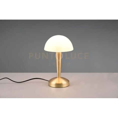 Lampada da tavolo ottone/bianco touch E14 Canaria RL
