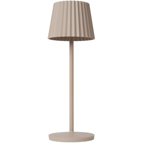 Lampada da tavolo outdoor ricaricabile LED 2W crema Lucide
