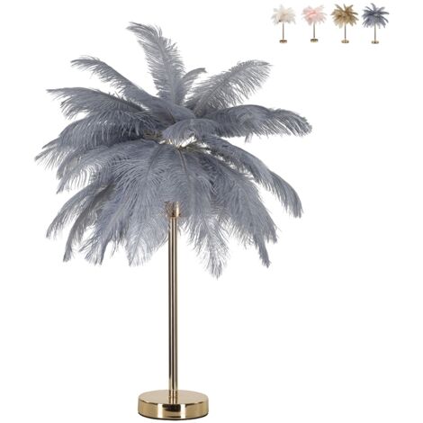 LAMPADA DA TAVOLO PALM GRIGIA CM Ø 55X60