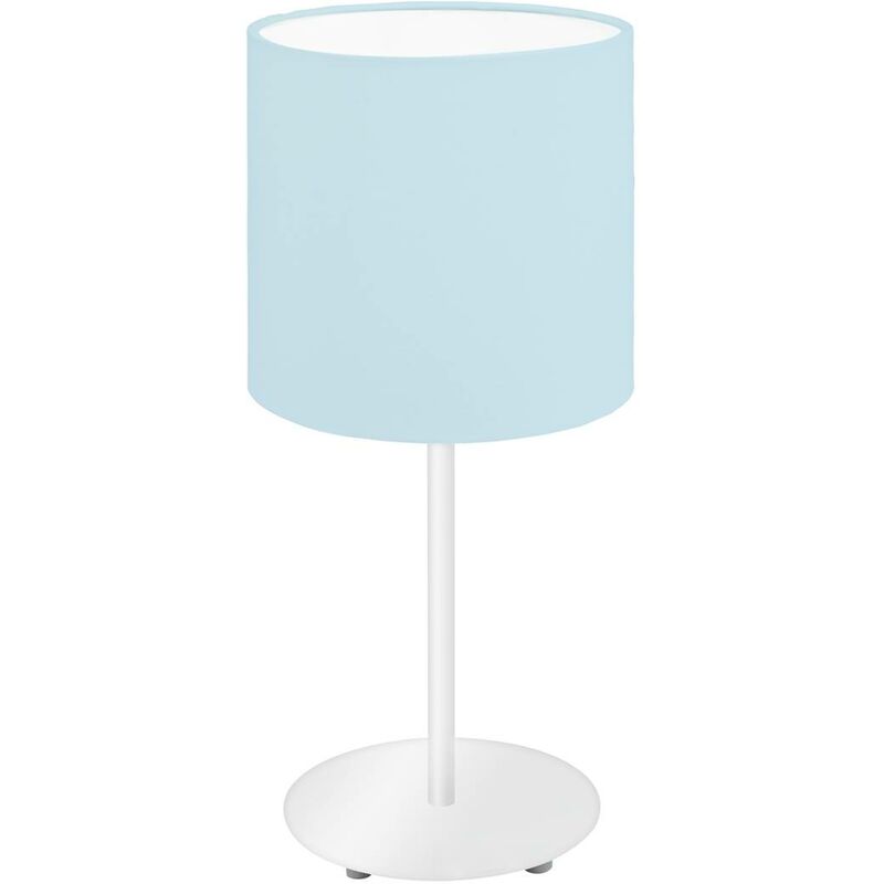 Image of Eglo - lampada da tavolo pasteri-p bianco pastello azzurro Ø18cm h: 40cm