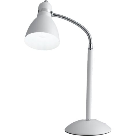 "Lampada da tavolo PEOPLE in metallo bianco con diffusore orientabile"