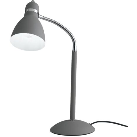 "Lampada da tavolo PEOPLE in metallo grigio con diffusore orientabile"
