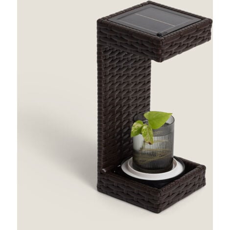Lampada da Tavolo per Esterni LED Solare Agra Marrone Scuro