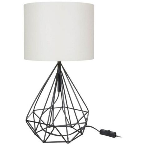 Lampada da tavolo per ufficio scrivania colore nero bianco