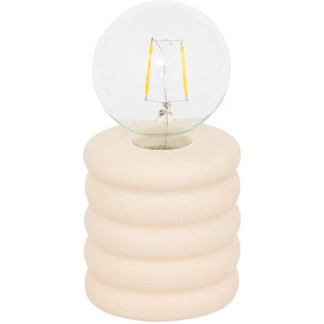 Lampada da tavolo perry led ceramica beige h19cm - Atmosphera créateur d'intérieur