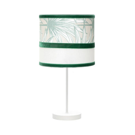 Lampada da tavolo piccola caledonia 1xe14 bianco/verde 43x17x17cm