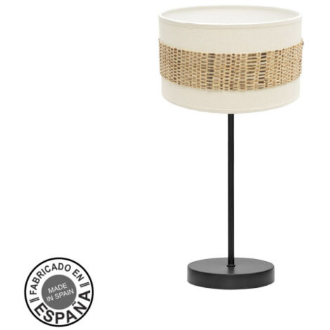 Lampada da tavolo piccola nicaragua 1xe14 nero/bianco/naturale 43x17x17cm