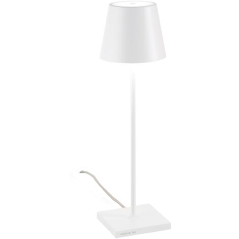 Lampada da Tavolo Poldina Bianca 230V con spina LED Dimmerabile 11x38 cm - Design Moderno in Alluminio