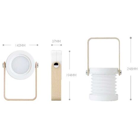 Lampada da tavolo portatile, lampada da tavolo pieghevole con ricarica USB, luce notturna a LED regolabile, camera da letto, dormitorio