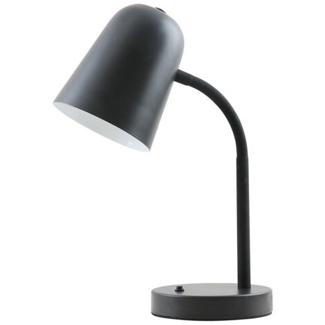 Lampada da tavolo Prato Italux nera E27 interruttore