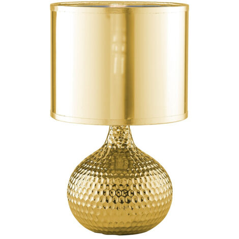 "Lampada da tavolo PULSAR in ceramica oro attacco E27"