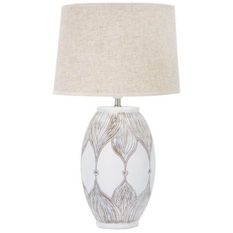 LAMPADA DA TAVOLO RESINA OVALE ATENE CM Ø 38X67